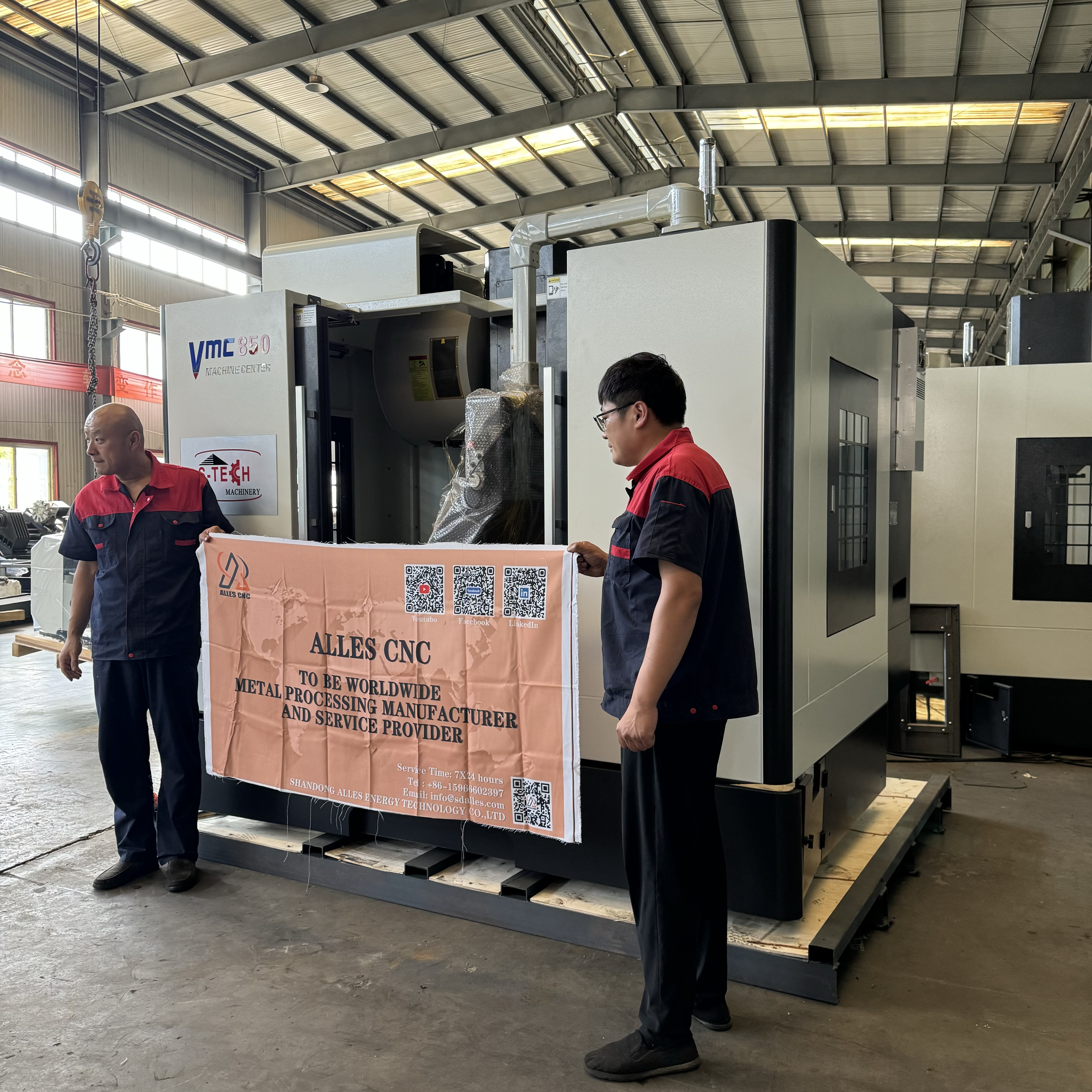 تم تعبئة مركز التصنيع الرأسي VMC850 بنجاح وشحنه إلى المكسيك للمساعدة في الإنتاج الفعال